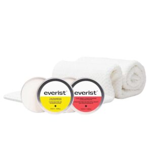 The Healthy Hair Starter Kit Tins: The Shampoo and The Deep Conditioner Concentrate Tins 3.4 fl oz, The Quick-Dry Hair Towel, 50+ uses